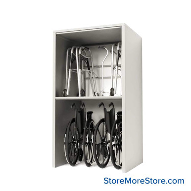 Wheelchair and Walker Shelving 42''W x 30''D x 76''H - SNB423076 SMS-08-V25-MED-SNB423076