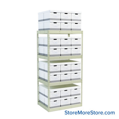File Box Rack 42''W x 30''D x 84''H - RS423084-4SP-HPB SMS-08-V39-RS423084-4SP-HPB