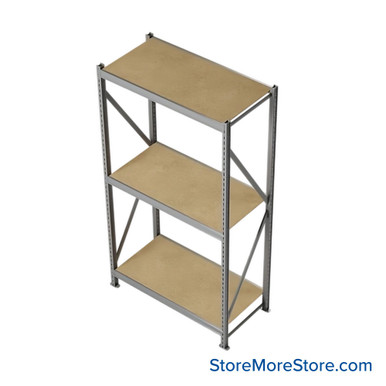 Wide Span Storage Racks 48''W x 36''D x 123''H - HBR4836123-3S-PB SMS-08-V39-HBR4836123-3S-PB