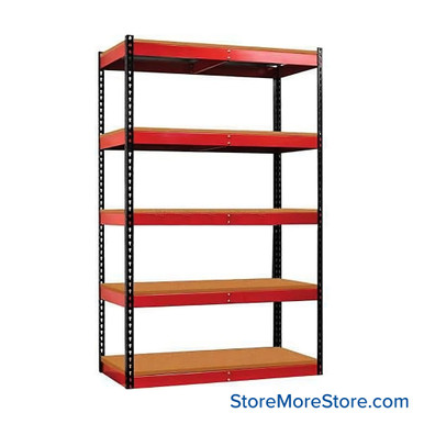 Boltless Steel Shelving with Decking - FKR362478-5S-W-BR-HT SMS-08-V39-FKR362478-5S-W-BR-HT