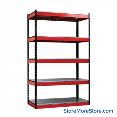 Boltless Steel Shelving with Decking - FKR482478-5S-E-BR-HT SMS-08-V39-FKR482478-5S-E-BR-HT