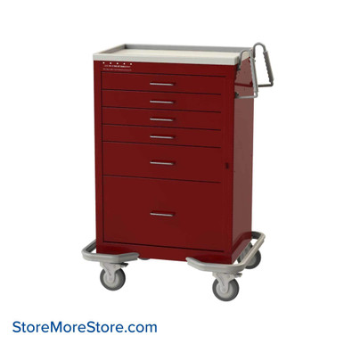 Hospital Crash Cart 32''W x 25''D x 46''H - MBSAF4101-R SMS-02-V50-MBSAF4101-R
