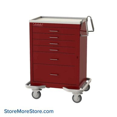 Hospital Crash Cart 32''W x 25''D x 43''H - MBSF4110-R SMS-02-V50-MBSF4110-R