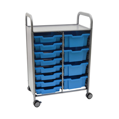 Two Column Cart with Trays 29''W x 18''D x 42''H - SSET1844 SMS-02-V40-SSET1844