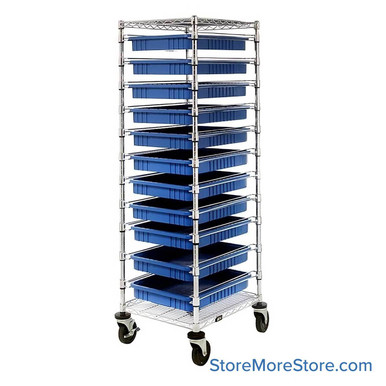 Rolling Wire Drawer Cart 24''W x 21''D x 69''H - BC212469M2 SMS-02-V45-BC212469M2