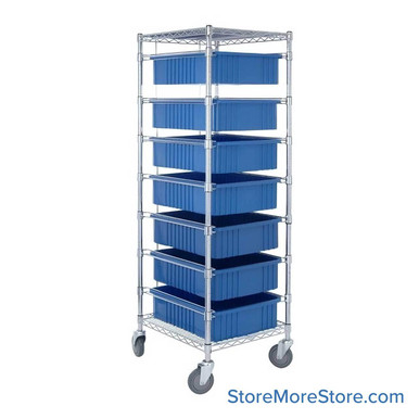 Rolling Wire Drawer Cart 24''W x 21''D x 69''H - BC212469M1 SMS-02-V45-BC212469M1