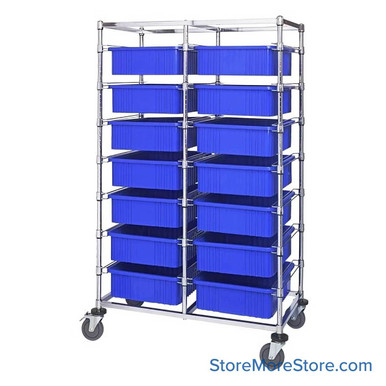 Rolling Wire Drawer Cart 40''W x 21''D x 69''H - BC214069M1D SMS-02-V45-BC214069M1D