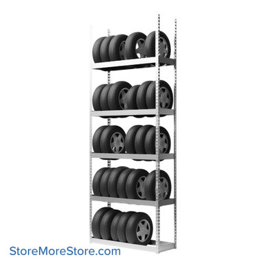 Tire Storage Rack 60''W x 21''D x 144''H - TSS6021144-5S SMS-08-V39-TSS6021144-5S