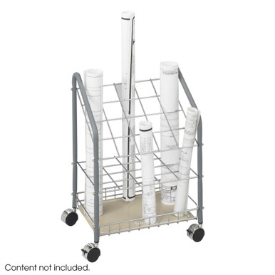Wire Rack Designs Mobile Wire Rack for Drawings, 20 Compartments