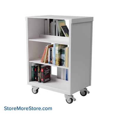Rolling Book Cart 36''W x 24''D x 42''H - cart362440STL00 SMS-02-V61-cart362440STL