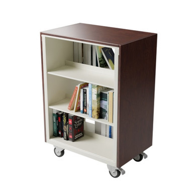 Rolling Book Cart, 38" W x 43" H, Laminate Top & Sides