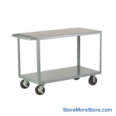 Heavy Duty Shelf Cart 24''W x 48''D x 36''H - 2G-2448-6PHBK SMS-02-V87-2G-2448-6PHBK