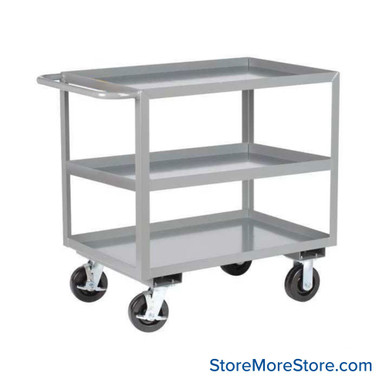Heavy Duty Shelf Cart 24''W x 36''D x 36''H - 3GL-2436-6PHBK SMS-02-V87-3GL-2436-6PHBK