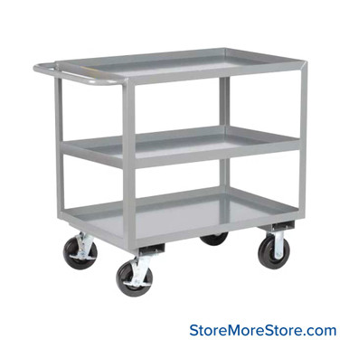 Heavy Duty Shelf Cart 24''W x 48''D x 36''H - 3GL-24486-6PHBK SMS-02-V87-3GL-24486-6PHBK