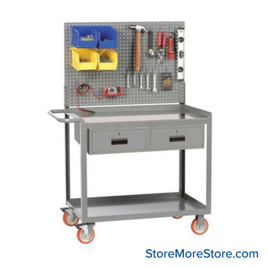 Heavy Duty Shelf Cart 24''W x 36''D x 34''H - MW-2436-5TL-2DR-PB SMS-02-V87-MW-2436-5TL-2DR-PB