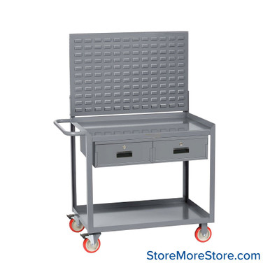 Heavy Duty Shelf Cart 24''W x 48''D x 34''H - MW-2448-5TL-LP-2DR SMS-02-V87-MW-2448-5TL-LP-2DR