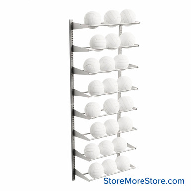 Volleyball Wall Rack 30''W x 15''D x 84''H - VB-1530-84 SMS-08-V42-VB-1530-84