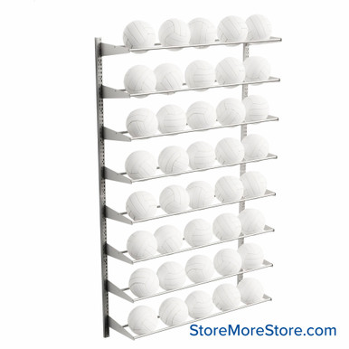 Volleyball Wall Rack 48''W x 15''D x 84''H - VB-1548-84 SMS-08-V42-VB-1548-84