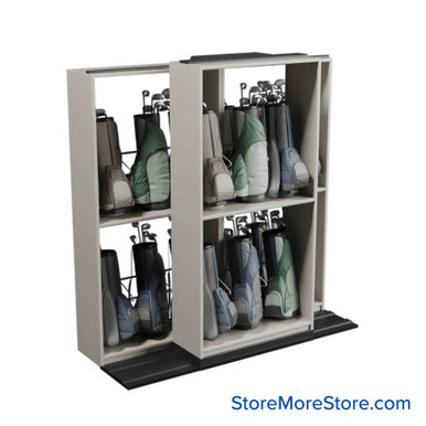 Mobile Shelving for Golf Bag Storage 100''W x 38''D x 103''H - GB-21 SMS-08-V25-GB-21