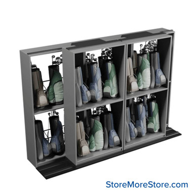 Mobile Shelving for Golf Bag Storage 148''W x 38''D x 103''H - GB-32 SMS-08-V25-GB-32