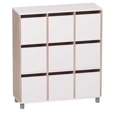 Tall Wooden Classroom Cabinet with 9 Lockers SMS-04-V153-846014