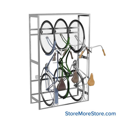 Vertical Bike Storage Rack 48''W x 18''D x 76''H - Kit-Datum-BS481876 SMS-08-V25-BS481876