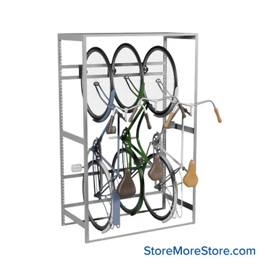 Vertical Bike Storage Rack 48''W x 24''D x 76''H - Kit-Datum-BS482476 SMS-08-V25-BS482476
