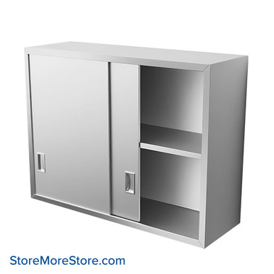 Stainless Steel Wall Cabinet with Doors 42''W x 14''D - TC-C1442W SMS-01-V94-C1442W
