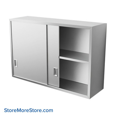 Stainless Steel Wall Cabinet with Doors 48''W x 14''D - TC-C1448W SMS-01-V94-C1448W