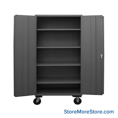 Mobile Bin Storage Cabinet 48''W x 24''D x 80''H - 2502M-4S SMS-01-V43-2502M-4S-95