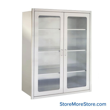 Recessed Stainless Steel Cabinet 48''W x 18''D x 80''H - SSCR488018 SMS-01-V101-SSCR488018