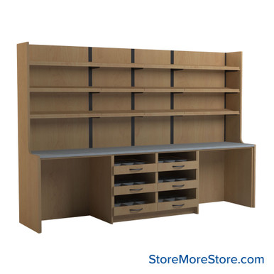 Pharmacy Cabinets 120''W x 26''D x 84''H - SSG-PH10-1-L SMS-03-V90-SSG-PH10-1-L