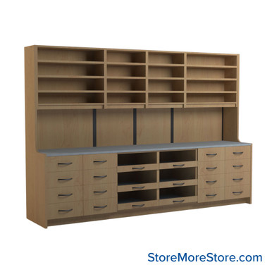 Pharmacy Cabinets 120''W x 26''D x 84''H - SSG-PH10-4-L SMS-03-V90-SSG-PH10-4-L