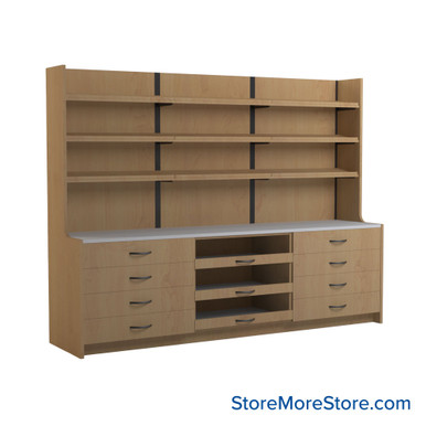 Pharmacy Cabinets 108''W x 26''D x 84''H - SSG-PH09-5-L SMS-03-V90-SSG-PH09-5-L