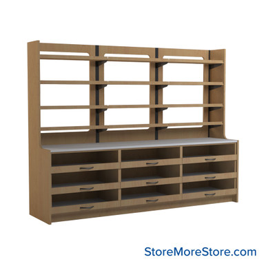 Pharmacy Cabinets 108''W x 26''D x 84''H - SSG-PH09-7-L SMS-03-V90-SSG-PH09-7-L