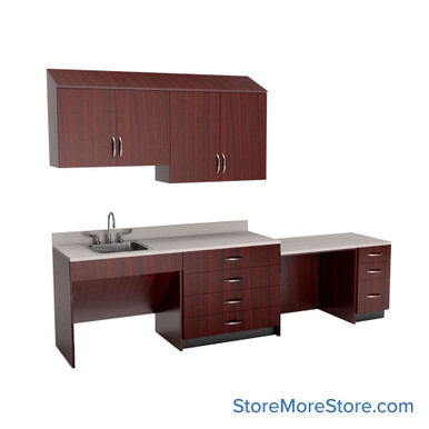 Exam Room Cabinets 120''W x 25''D x 84''H - SSG-EX10-4-L SMS-03-V90-SSG-EX10-4-L