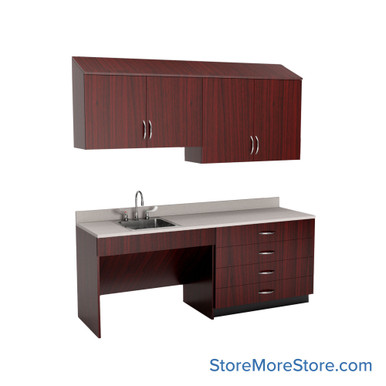 Exam Room Cabinets 84''W x 25''D x 84''H - SSG-EX07-6-L SMS-03-V90-SSG-EX07-6-L