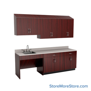 Exam Room Cabinets 96''W x 25''D x 84''H - SSG-EX08-2-L SMS-03-V90-SSG-EX08-2-L