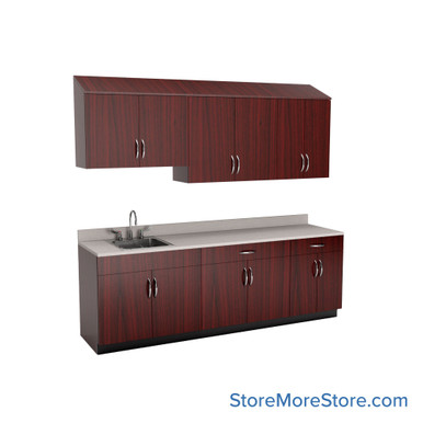 Exam Room Cabinets 96''W x 25''D x 84''H - SSG-EX08-1-L SMS-03-V90-SSG-EX08-1-L