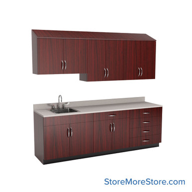 Exam Room Cabinets 96''W x 25''D x 84''H - SSG-EX08-5-L SMS-03-V90-SSG-EX08-5-L
