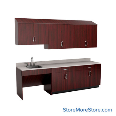 Exam Room Cabinets 108''W x 25''D x 84''H - SSG-EX09-2-L SMS-03-V90-SSG-EX09-2-L