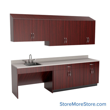 Exam Room Cabinets 108''W x 25''D x 84''H - SSG-EX09-6-L SMS-03-V90-SSG-EX09-6-L