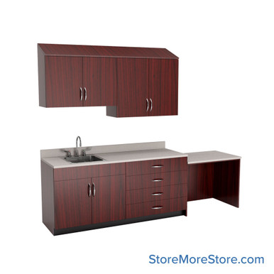 Exam Room Cabinets 108''W x 25''D x 84''H - SSG-EX09-9-L SMS-03-V90-SSG-EX09-9-L