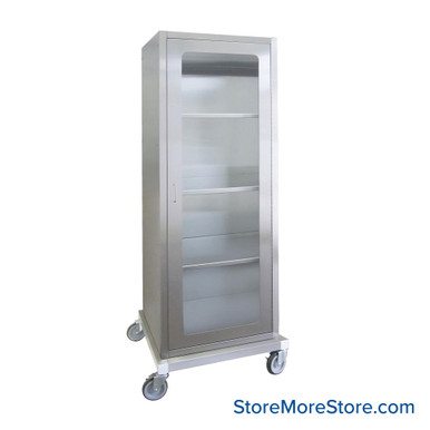 Stainless Steel Mobile Cabinet 48''W x 24''D x 72''H - SSCM487224 SMS-01-V101-SSCM487224
