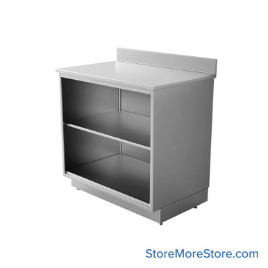 Commercial Stainless Steel Cabinets 37''W x 24''D x 36''H - SSKIT3-100 SMS-01-V69-SSE03L