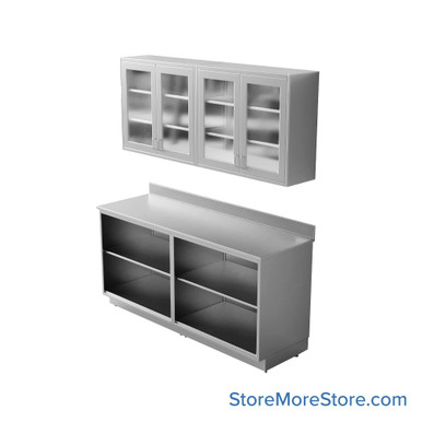 Commercial Stainless Steel Cabinets 73''W x 24''D x 96''H - SSKIT3-105 SMS-01-V69-SSE06UL