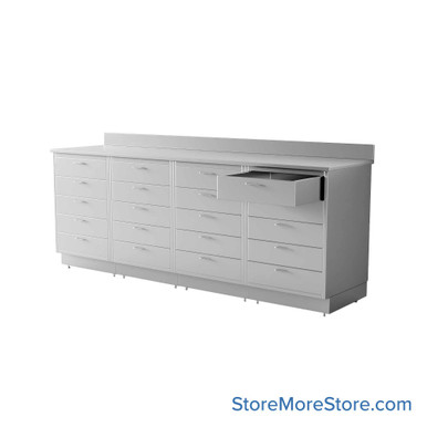 Commercial Stainless Steel Cabinets 97''W x 24''D x 36''H - SSKIT2-101 SMS-01-V69-SSD08L