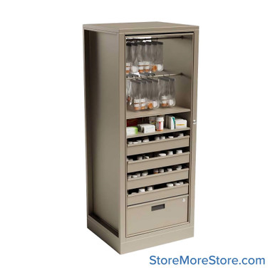 Pharmacy Rotary Cabinet 31''W x 25''D x 77''H - PHROT-6A SMS-01-V25-PHROT-6A