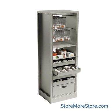Pharmacy Rotary Cabinet 31''W x 25''D x 89''H - PHROT-7A SMS-01-V25-PHROT-7A