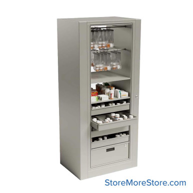 Pharmacy Rotary Cabinet 37''W x 25''D x 89''H - PHROT-7S SMS-01-V25-PHROT-7S